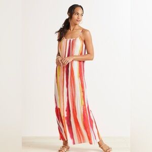 NWT BB Dakota Steve Madden Bon Voyage Abstract Print Spaghetti Sleeve Maxi Dress